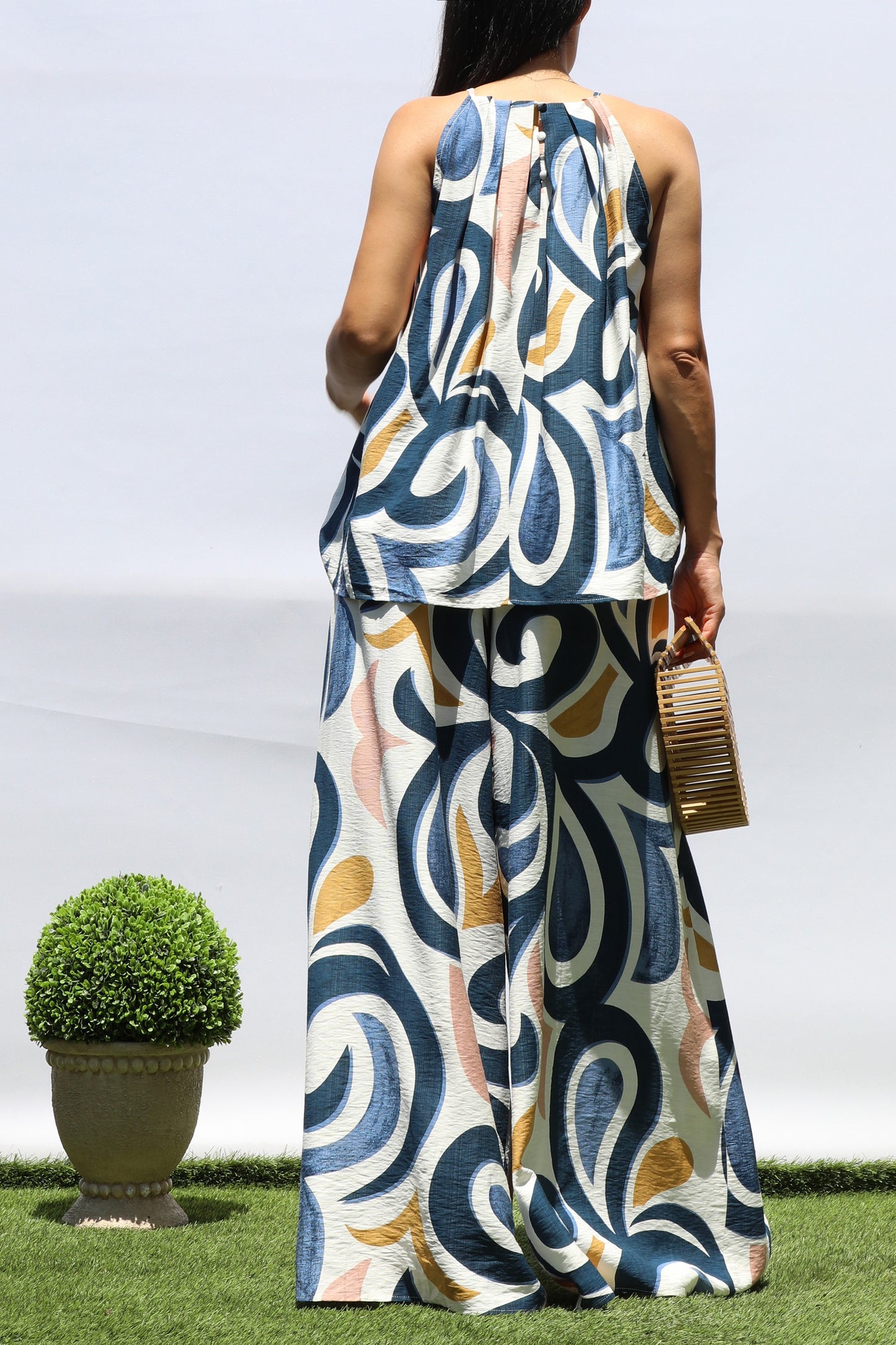 Blue Printed Matching Set