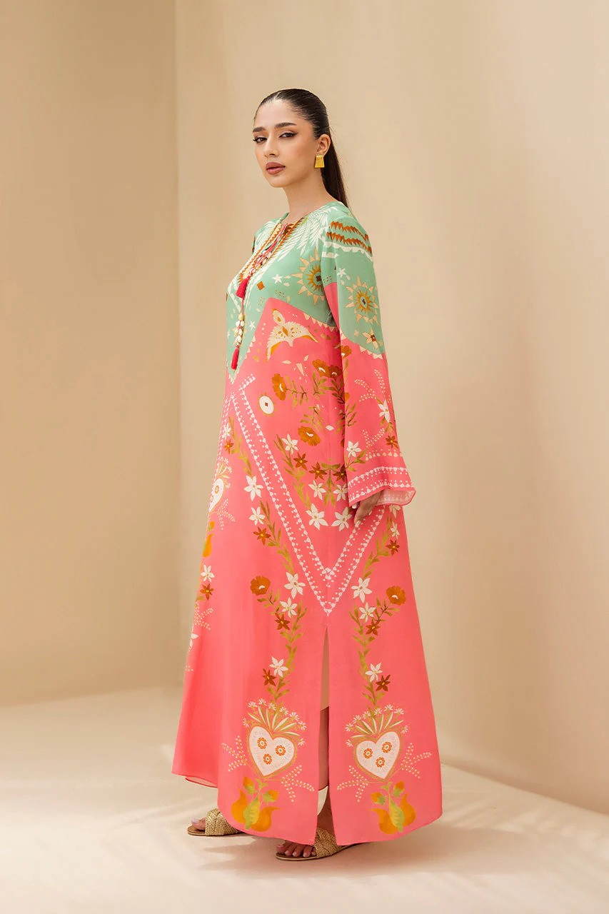 Pink & Green Kaftan