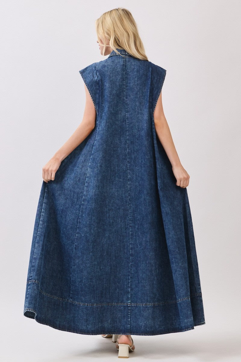 Idella Dark Denim Dress