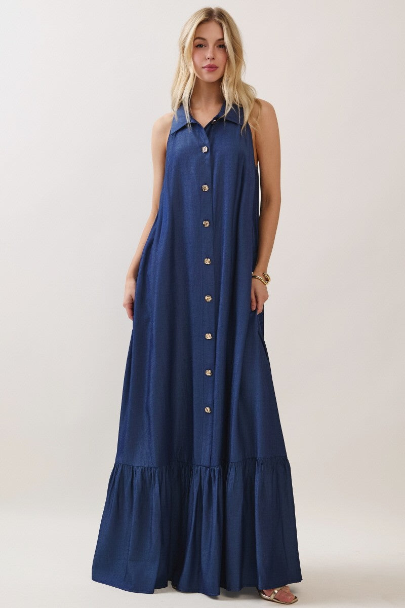 Elie Navy Maxi Dress