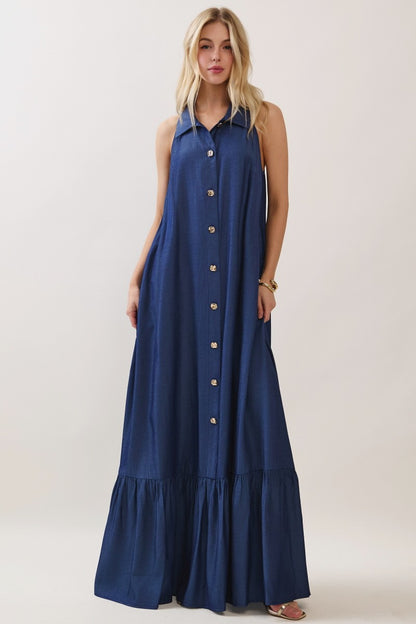 Elie Navy Maxi Dress