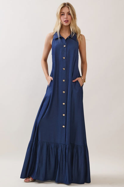 Elie Navy Maxi Dress