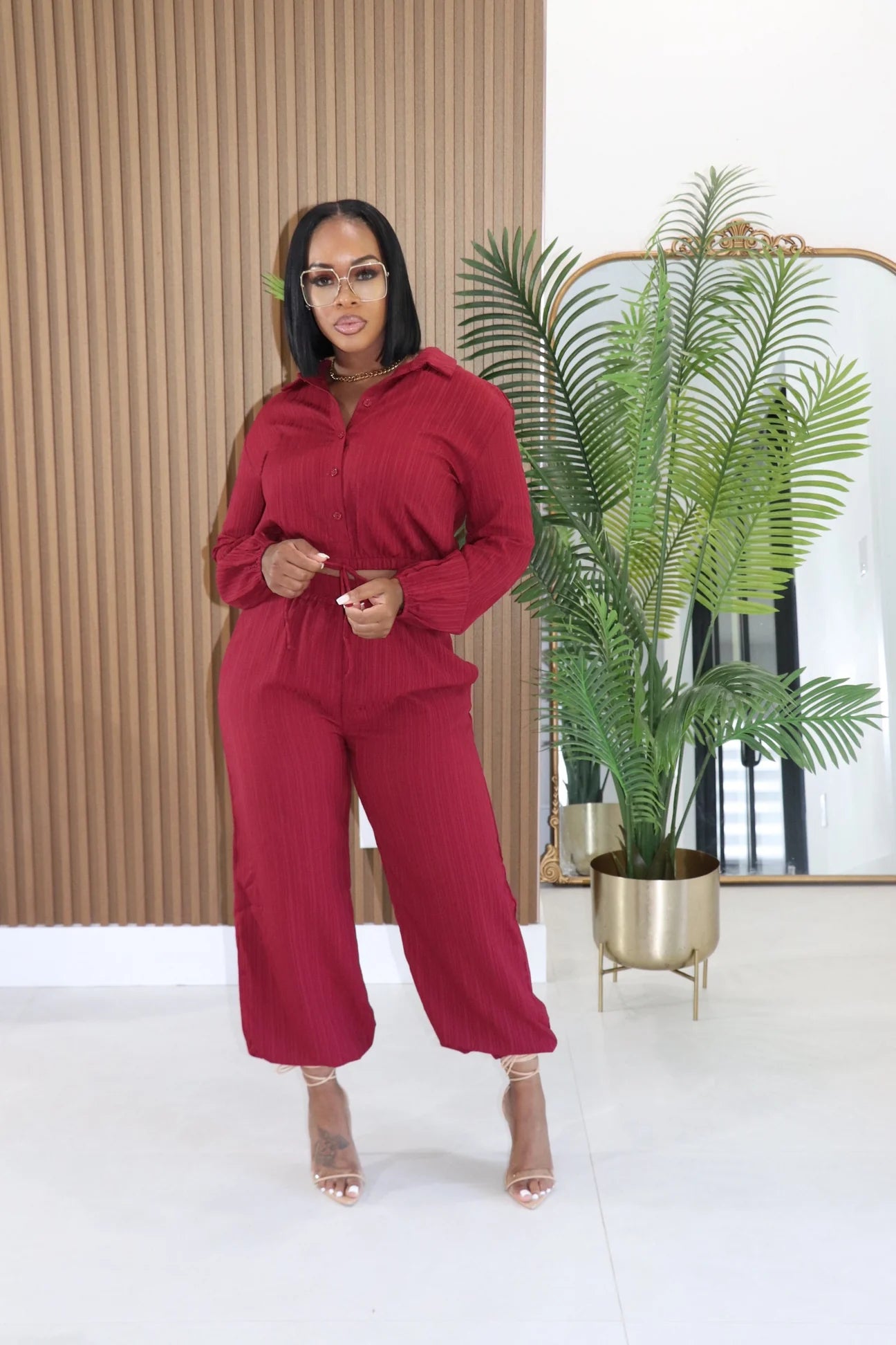 Brayden Burgundy Matching Set