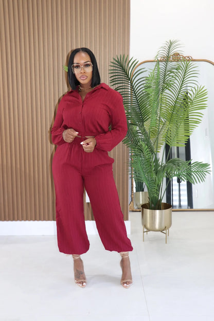 Brayden Burgundy Matching Set