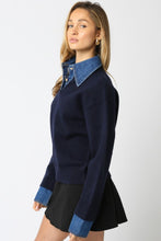 Load image into Gallery viewer, Triana Denim Knit Sweater
