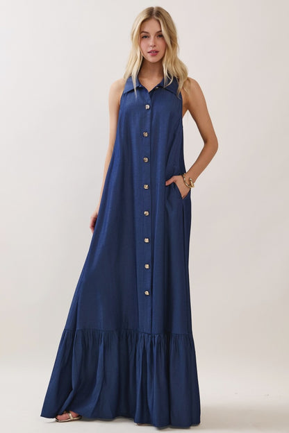 Elie Navy Maxi Dress