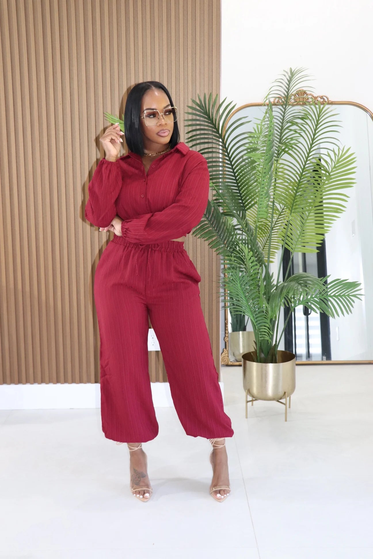 Brayden Burgundy Matching Set