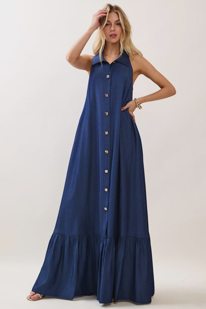 Elie Navy Maxi Dress