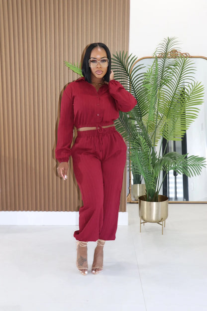 Brayden Burgundy Matching Set