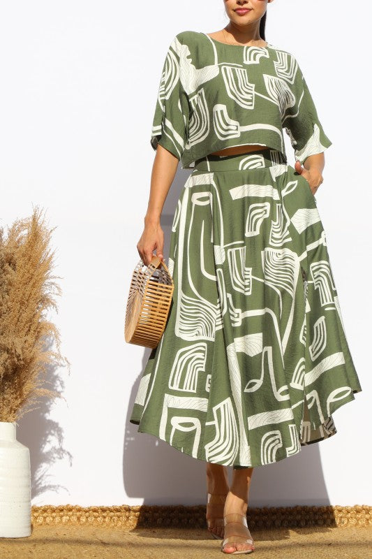 Millie Olive Matching Set