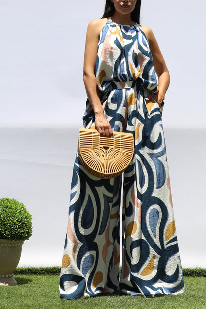 Blue Printed Matching Set