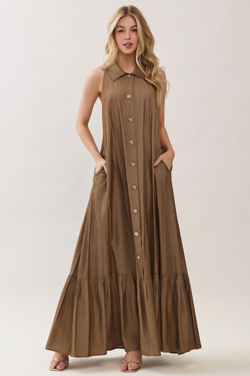 Elie Mocha Maxi Dress