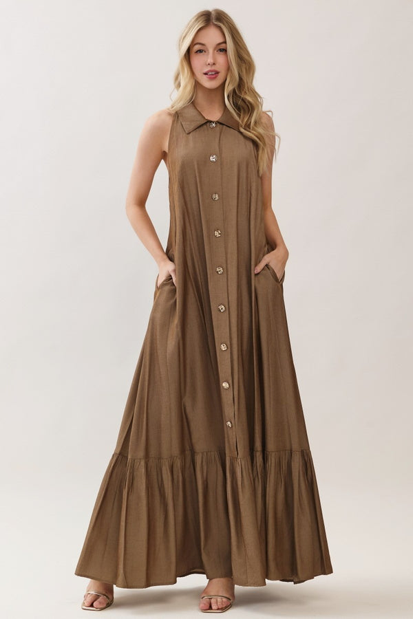 Elie Mocha Maxi Dress
