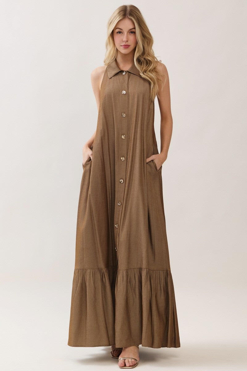 Elie Mocha Maxi Dress