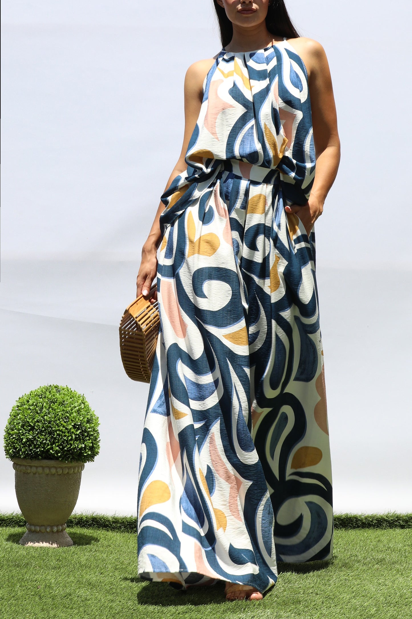 Blue Printed Matching Set