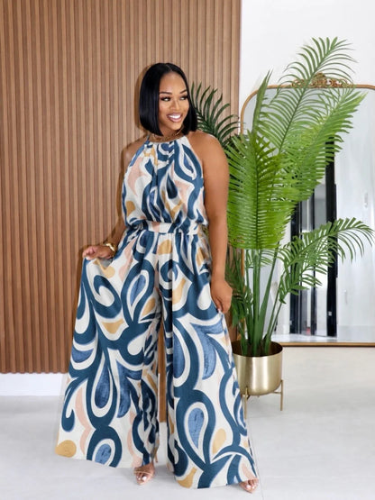 Blue Printed Matching Set