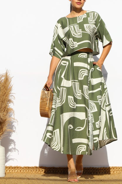 Millie Olive Matching Set