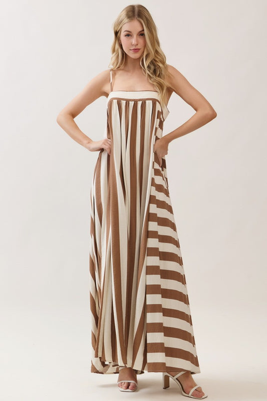 Sabina Beige Maxi Dress