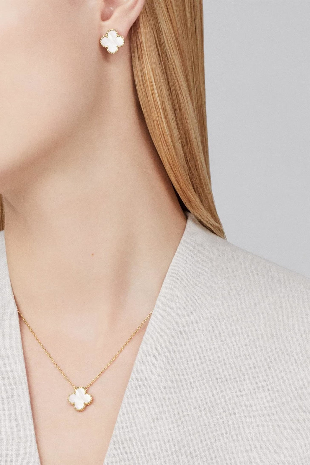 White Clover Earrings