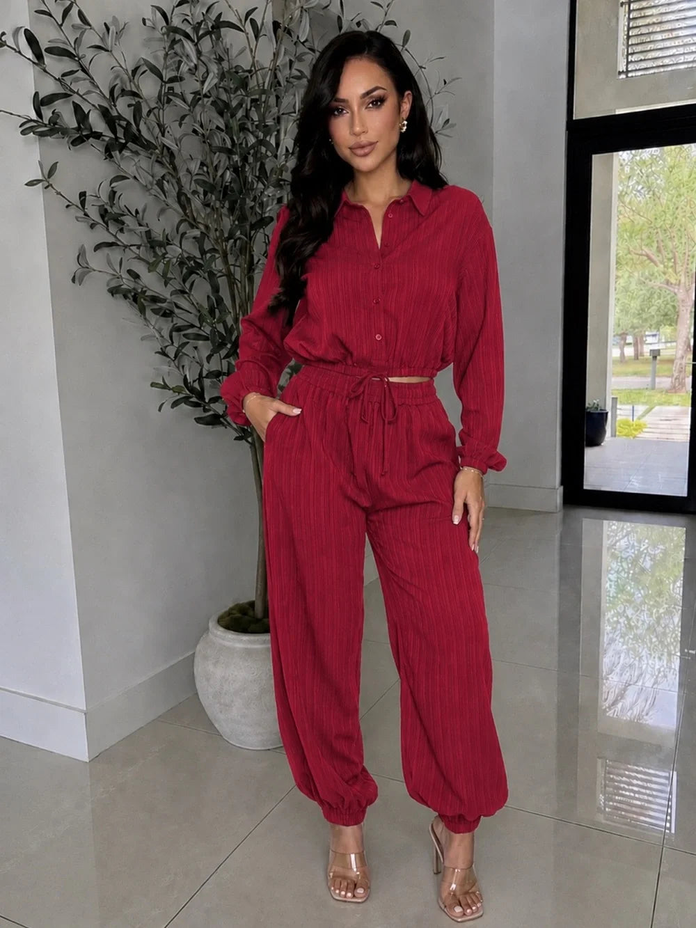 Brayden Burgundy Matching Set