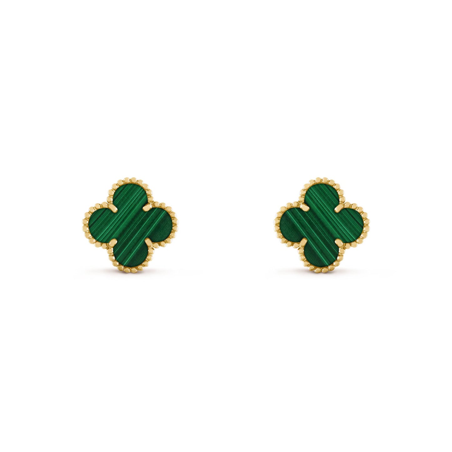 Green Clover Stud Earrings