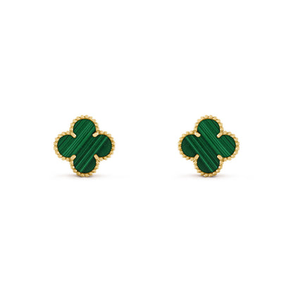 Green Clover Stud Earrings