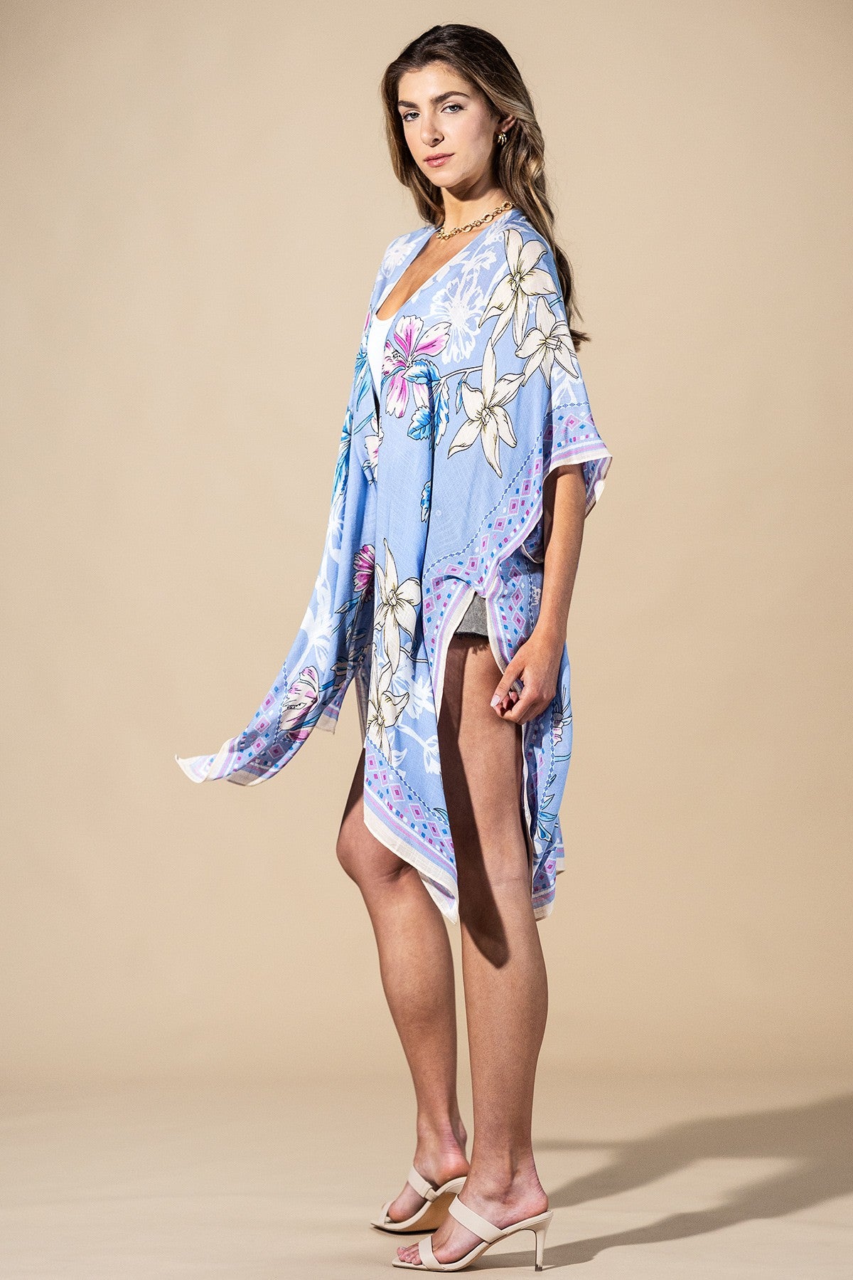 Blue Drift Kimono