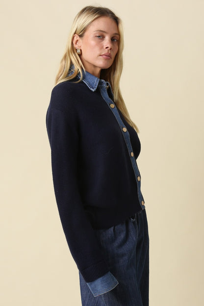 Dana Denim Knit Sweater