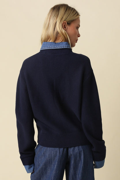Dana Denim Knit Sweater