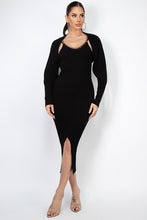 Load image into Gallery viewer, Krystel Dress with Cardigan - Black
