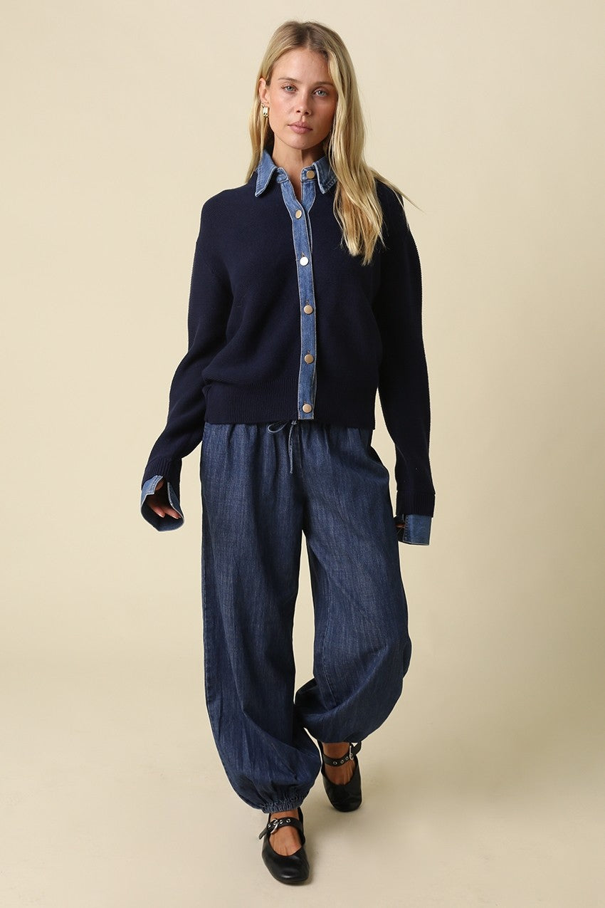 Dana Denim Knit Sweater