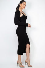 Load image into Gallery viewer, Krystel Dress with Cardigan - Black
