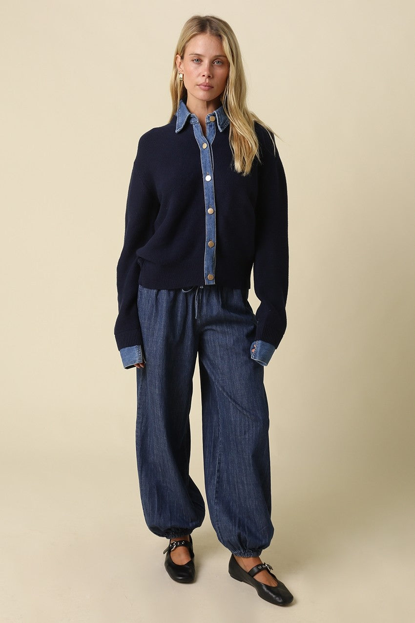 Dana Denim Knit Sweater