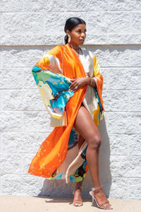 Beach Satin Kimono