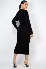 Load image into Gallery viewer, Krystel Dress with Cardigan - Black
