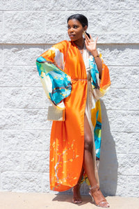 Beach Satin Kimono