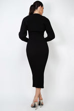 Load image into Gallery viewer, Krystel Dress with Cardigan - Black
