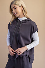 Load image into Gallery viewer, Grey Hoodie Knit Top
