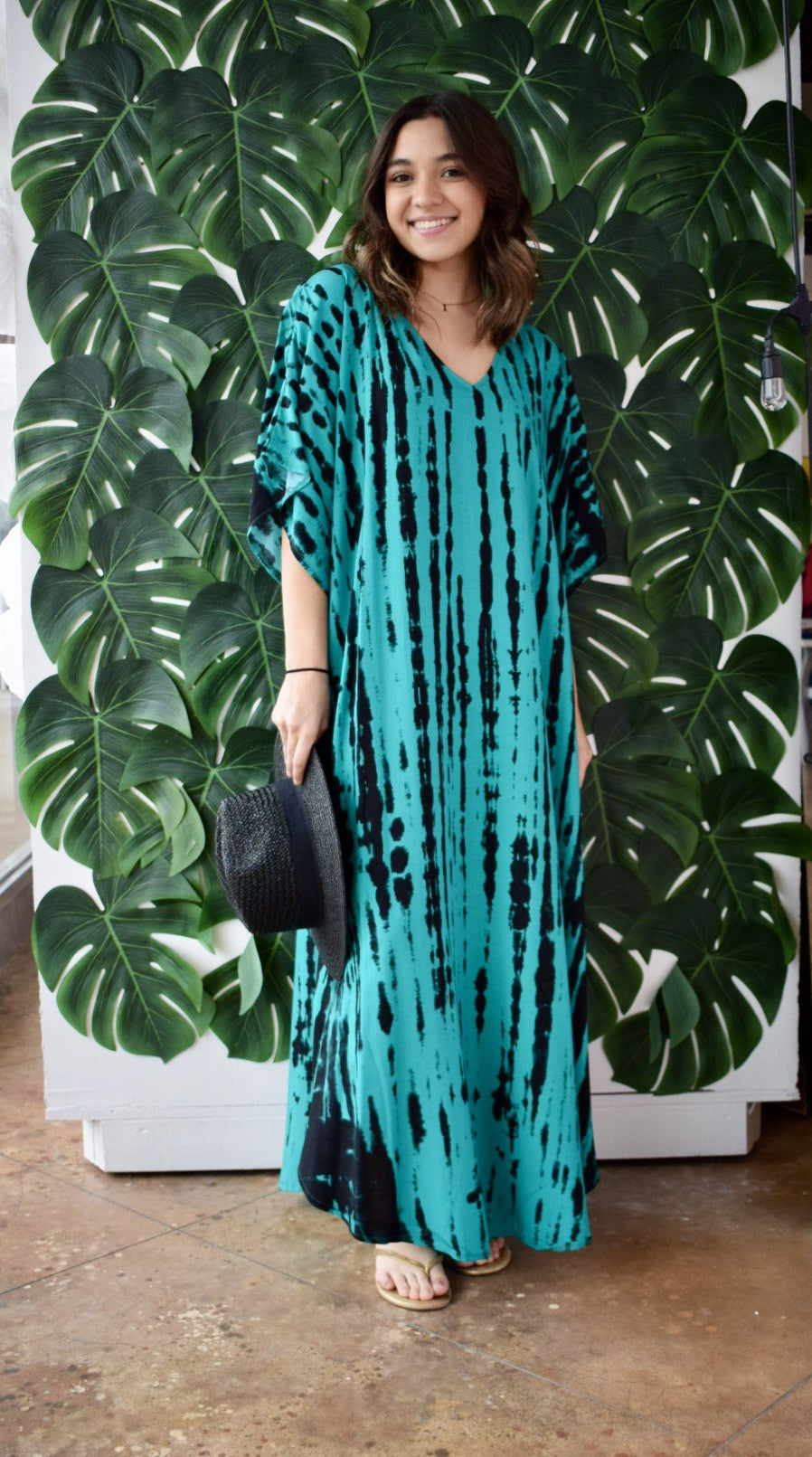 Tie Dye Kaftan Maxi Dress