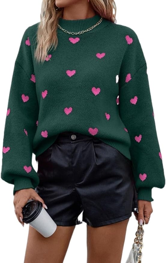 All Over Heart Sweater