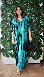 Tie Dye Kaftan Maxi Dress