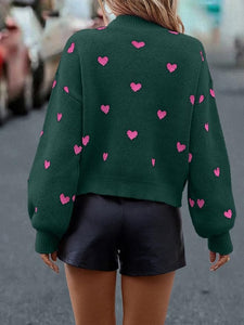 All Over Heart Sweater