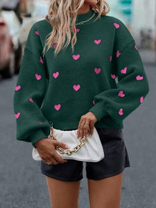 All Over Heart Sweater