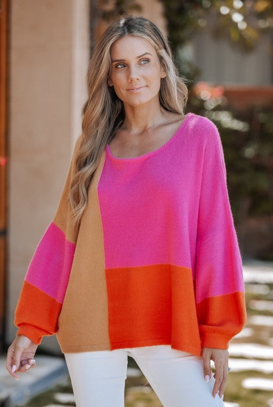 Claudia Colorblock Sweater Top