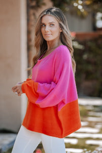 Claudia Colorblock Sweater Top