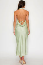Load image into Gallery viewer, Ayla Green Chain Detail Backless Dress
