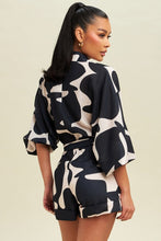 Load image into Gallery viewer, Brie Abstract Linen Romper
