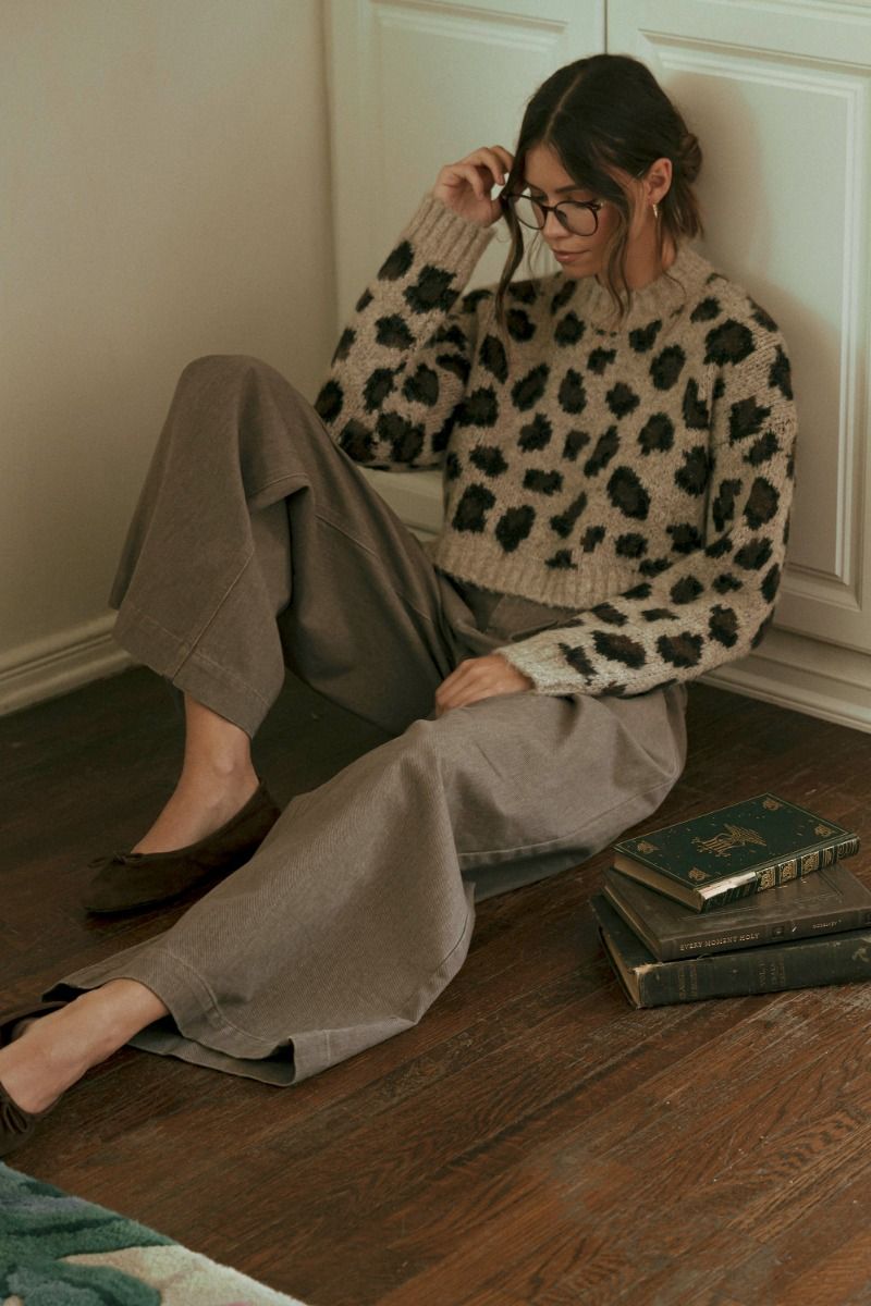 Mable Leopard Knit Sweater
