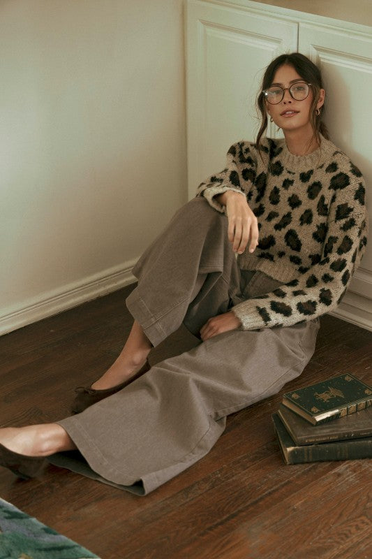 Mable Leopard Knit Sweater