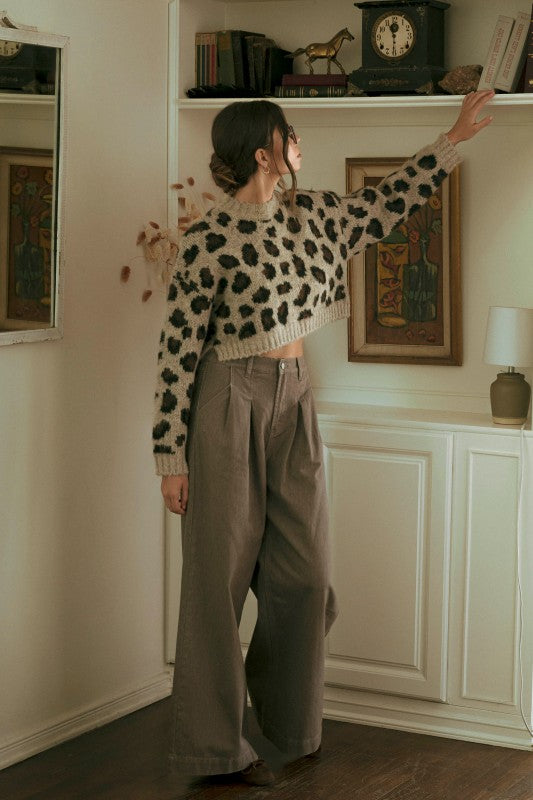 Mable Leopard Knit Sweater